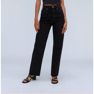 Everlane The Way High Jean Black High Rise Low Stretch Size 23 Regular. NEW